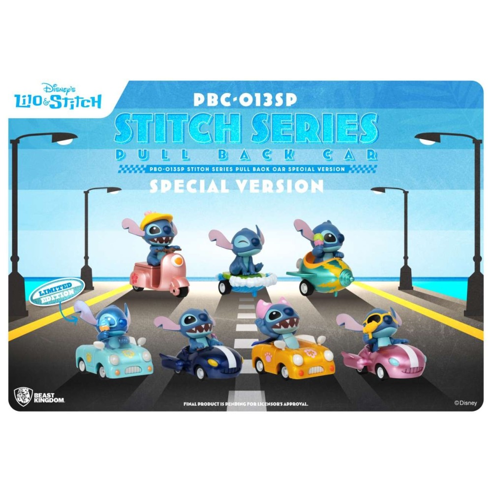 BEAST KINGDOM LILO AND STITCH PULL BACK CAR STITCH SERIES SPECIAL VERSION SET MINI REPLICHE