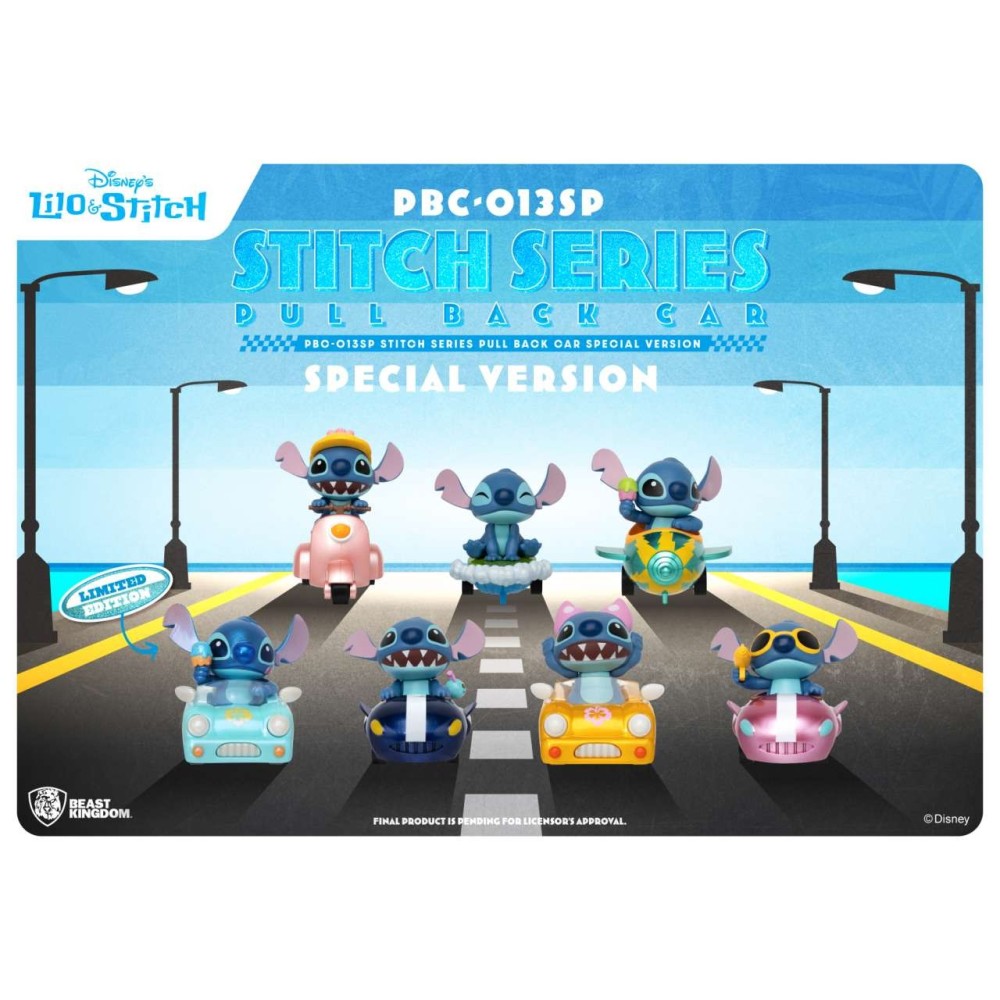 BEAST KINGDOM LILO AND STITCH PULL BACK CAR STITCH SERIES SPECIAL VERSION SET MINI REPLICHE