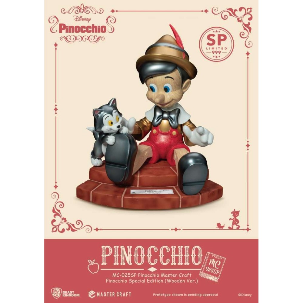 BEAST KINGDOM PINOCCHIO MASTER CRAFT SPECIAL EDITION WOODEN VERSION STATUE FIGURE