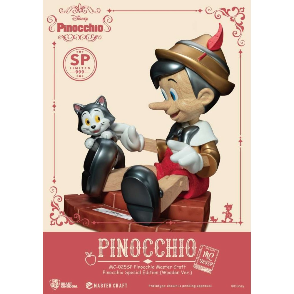 BEAST KINGDOM PINOCCHIO MASTER CRAFT SPECIAL EDITION WOODEN VERSION STATUE FIGURE