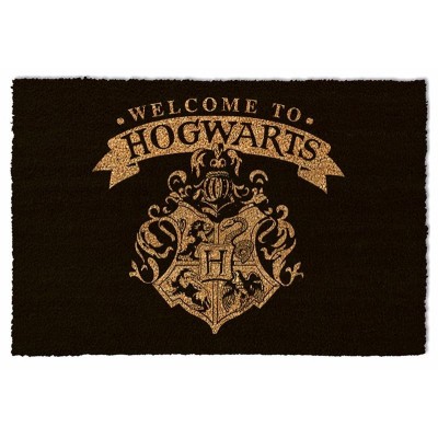 PYRAMID INTERNATIONAL HARRY POTTER DOORMAT WELCOME TO HOGWARTS BLACK 40X60CM