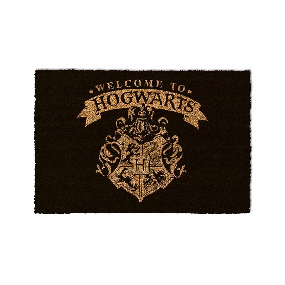 PYRAMID INTERNATIONAL HARRY POTTER DOORMAT WELCOME TO HOGWARTS BLACK 40X60CM