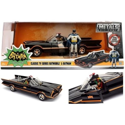 JADA TOYS BATMAN TV SERIES 1966 BATMOBILE DIE CAST 1/24 MODEL + BATMAN