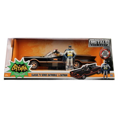 JADA TOYS BATMAN TV SERIES 1966 BATMOBILE DIE CAST 1/24 MODEL + BATMAN