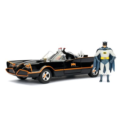 JADA TOYS BATMAN TV SERIES 1966 BATMOBILE DIE CAST 1/24 MODEL + BATMAN