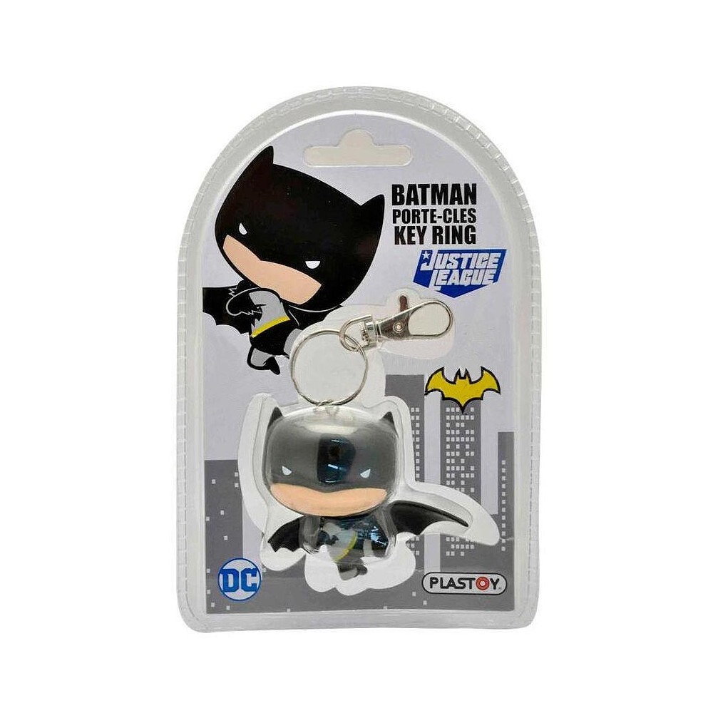 JUSTICE LEAGUE BATMAN CHIBI PVC KEYCHAIN PORTACHIAVI KEYRING PLASTOY