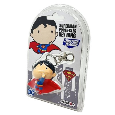 JUSTICE LEAGUE SUPERMAN CHIBI PVC KEYCHAIN PORTACHIAVI KEYRING PLASTOY