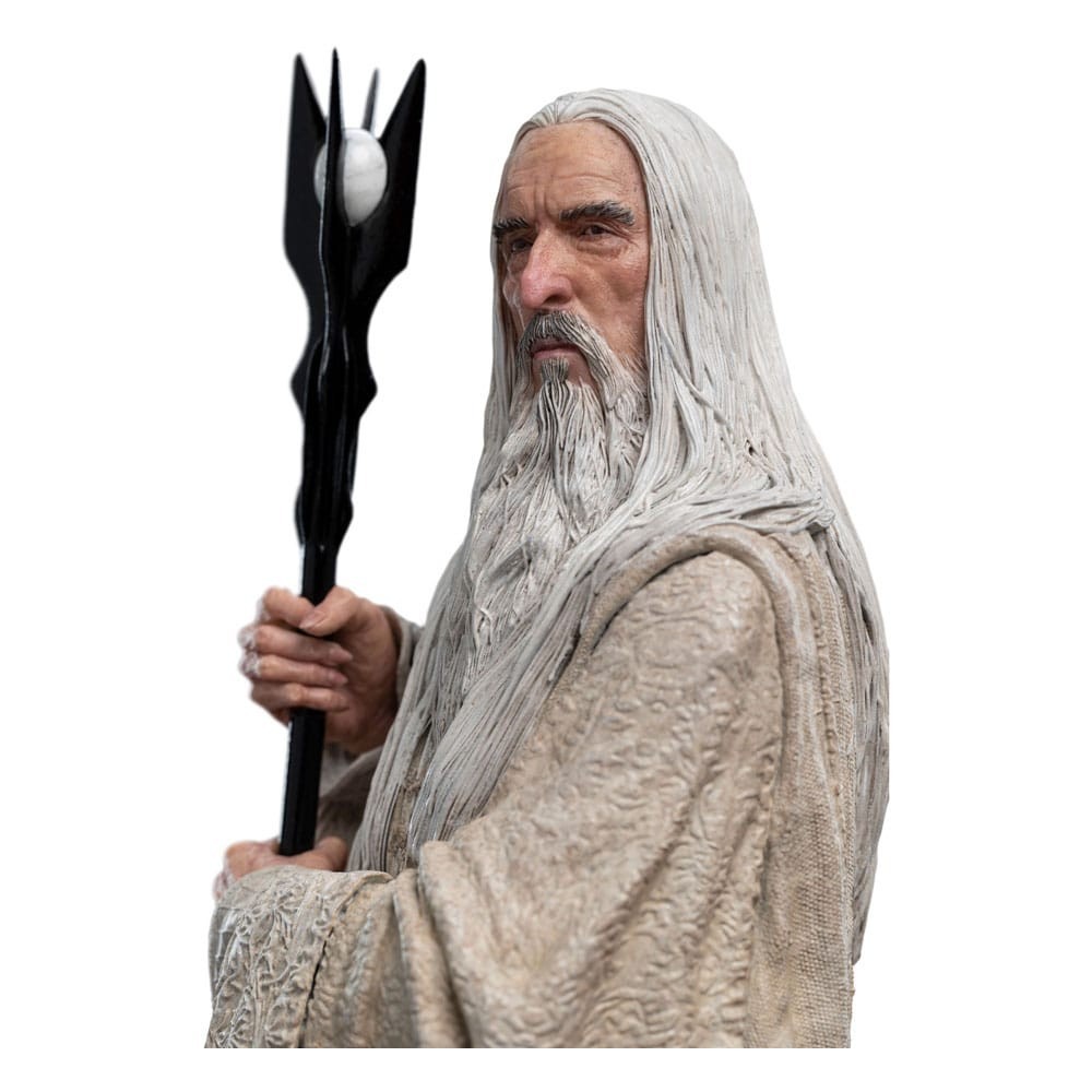 LORD OF THE RINGS SARUMAN THE WHITE WIZARD 33CM STATUA FIGURE WETA