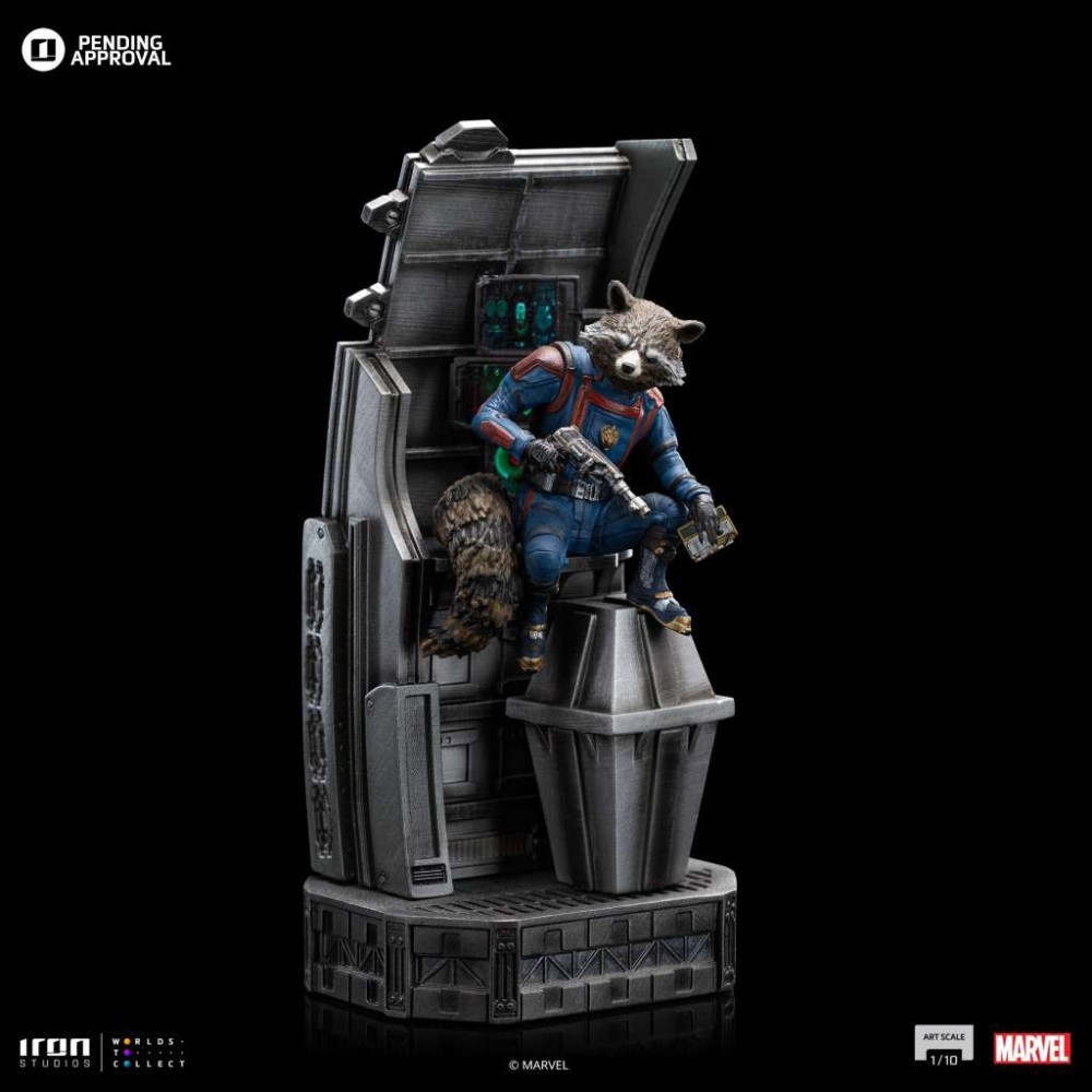 IRON STUDIOS GUARDIANI DELLA GALASSIA VOL 3 ROCKET RACOON ART SCALE 1/10 STATUE FIGURE