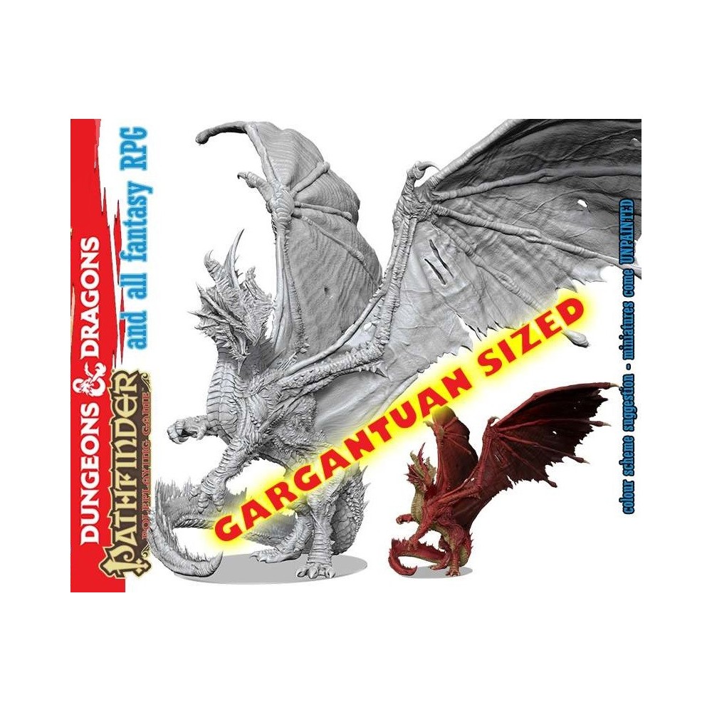 DUNGEONS AND DRAGONS NOLZUR'S GARGANTUAN RED DRAGON FIGURE WIZKIDS
