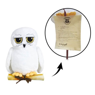 HARRY POTTER - HEDWIG EDVIGE WITH HOGWARTS LETTER 18cm PELUCHE