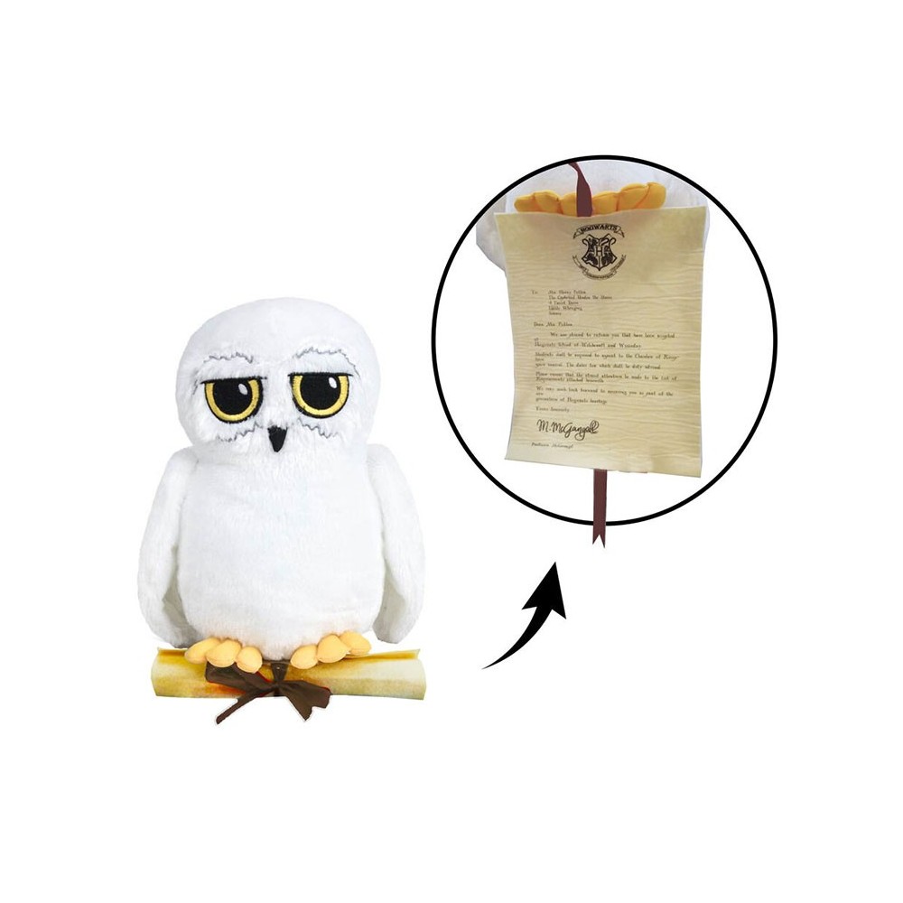 HARRY POTTER - HEDWIG WITH HOGWARTS LETTER 18cm PLUSH
