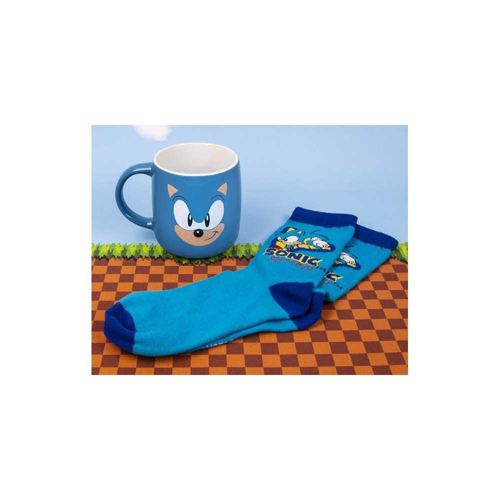 SONIC THE HEDGEHOG KIT MUG AND SOCKS SET TAZZA E CALZE FIZZ CREATIONS