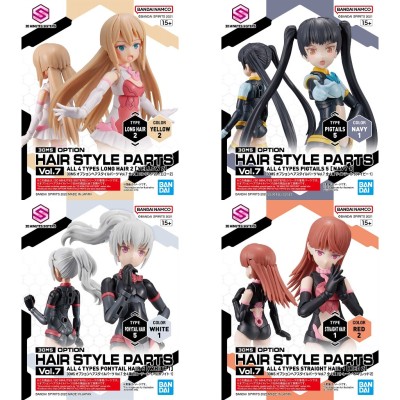 30MS OPTIONAL HAIRPARTS STYLE ALL 4 PER MODEL KIT BANDAI