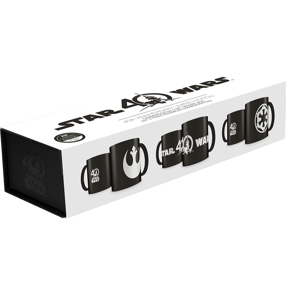 STAR WARS ANNIVERSARY LIMITED EDITION 3X MUG TAZZA IN CERAMICA SD TOYS