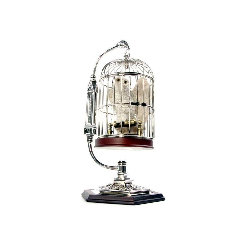 NOBLE COLLECTIONS HARRY POTTER HEDWIG AND CAGE FIGURE REPLICA