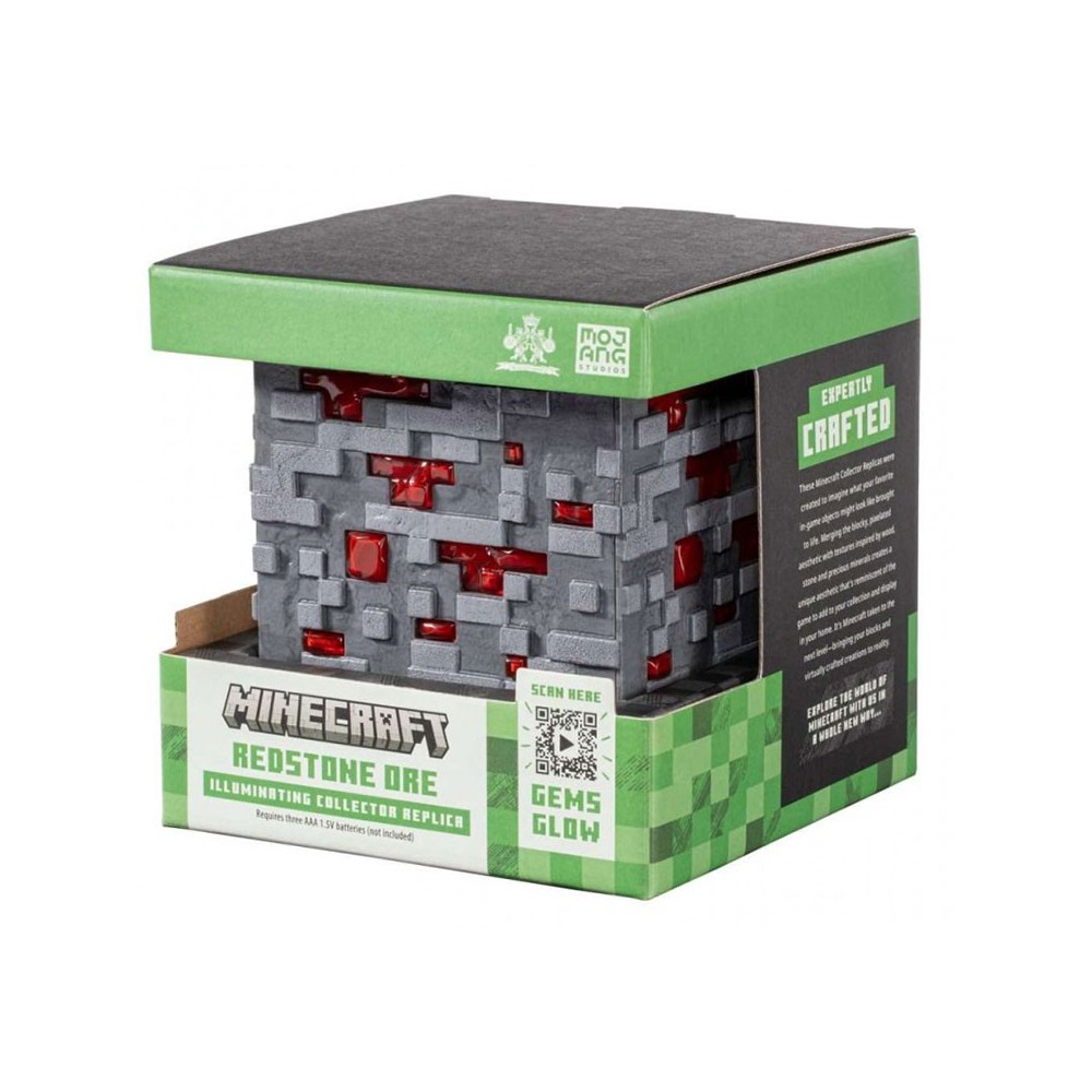 MINECRAFT 3D LAMP REDSTONE ORE LAMPADA ILLUMINATING COLLECTOR REPLICA NOBLE COLLECTIONS