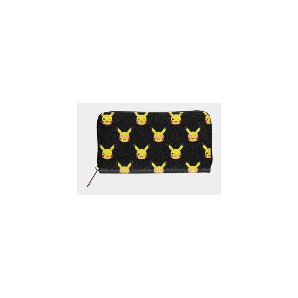LOUNGEFLY POKEMON PIKACHU FACES GIRL ZIP WALLET