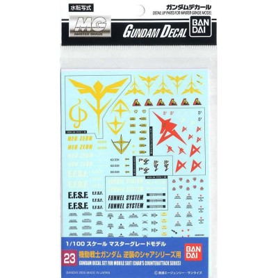 BANDAI GUNPLA GUNDAM DECAL SET FOR MOBILE SUIT CHAR'S COUNTERATTACK SERIES BANDAI