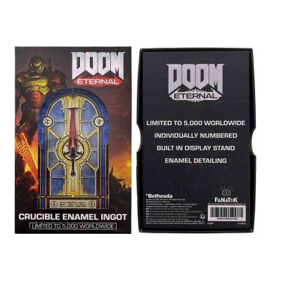 DOOM ETERNAL CRUCIBLE ENAMEL INGOT STAINED GLASS REPLICA LINGOTTO FANATTIK