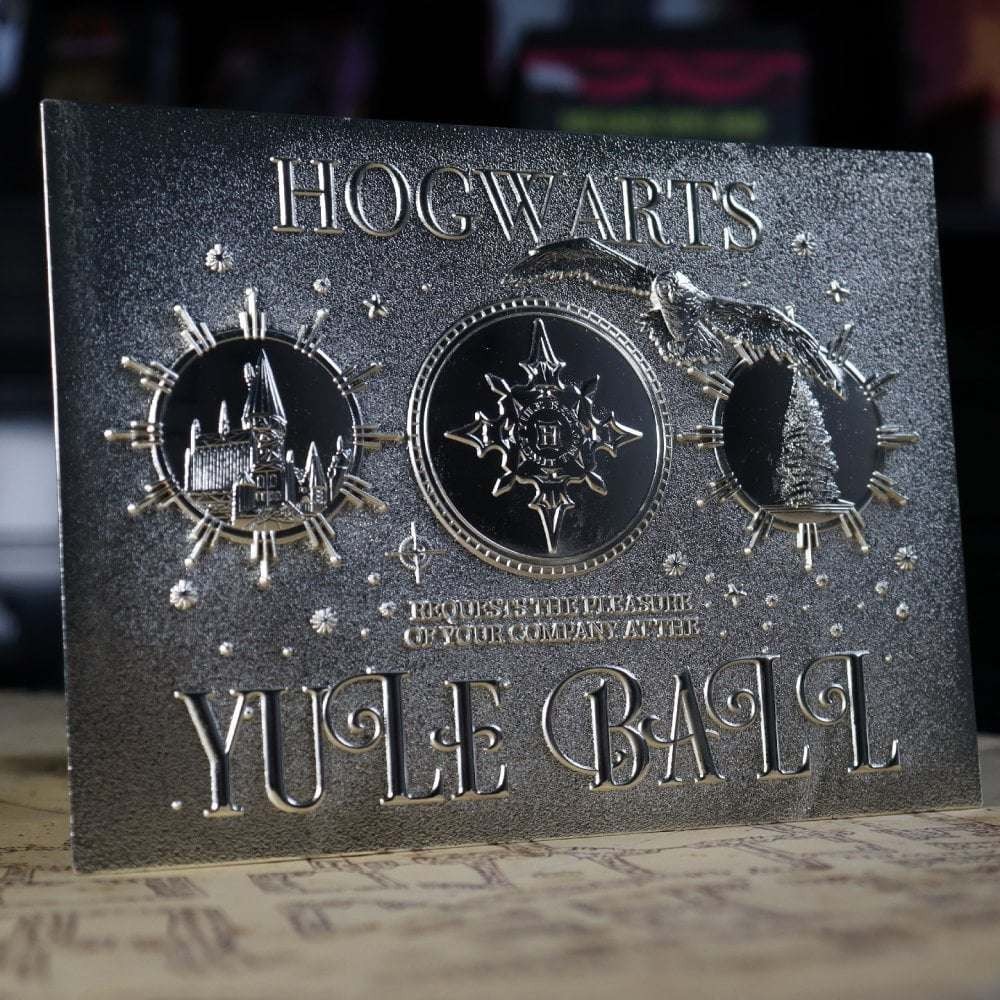 HARRY POTTER YULE BALL INVITATION SILVER PLATED REPLICA FANATTIK