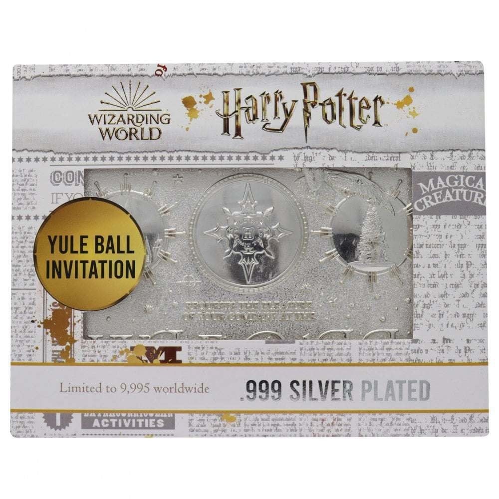 HARRY POTTER YULE BALL INVITATION SILVER PLATED REPLICA FANATTIK