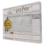 HARRY POTTER YULE BALL INVITATION SILVER PLATED REPLICA FANATTIK