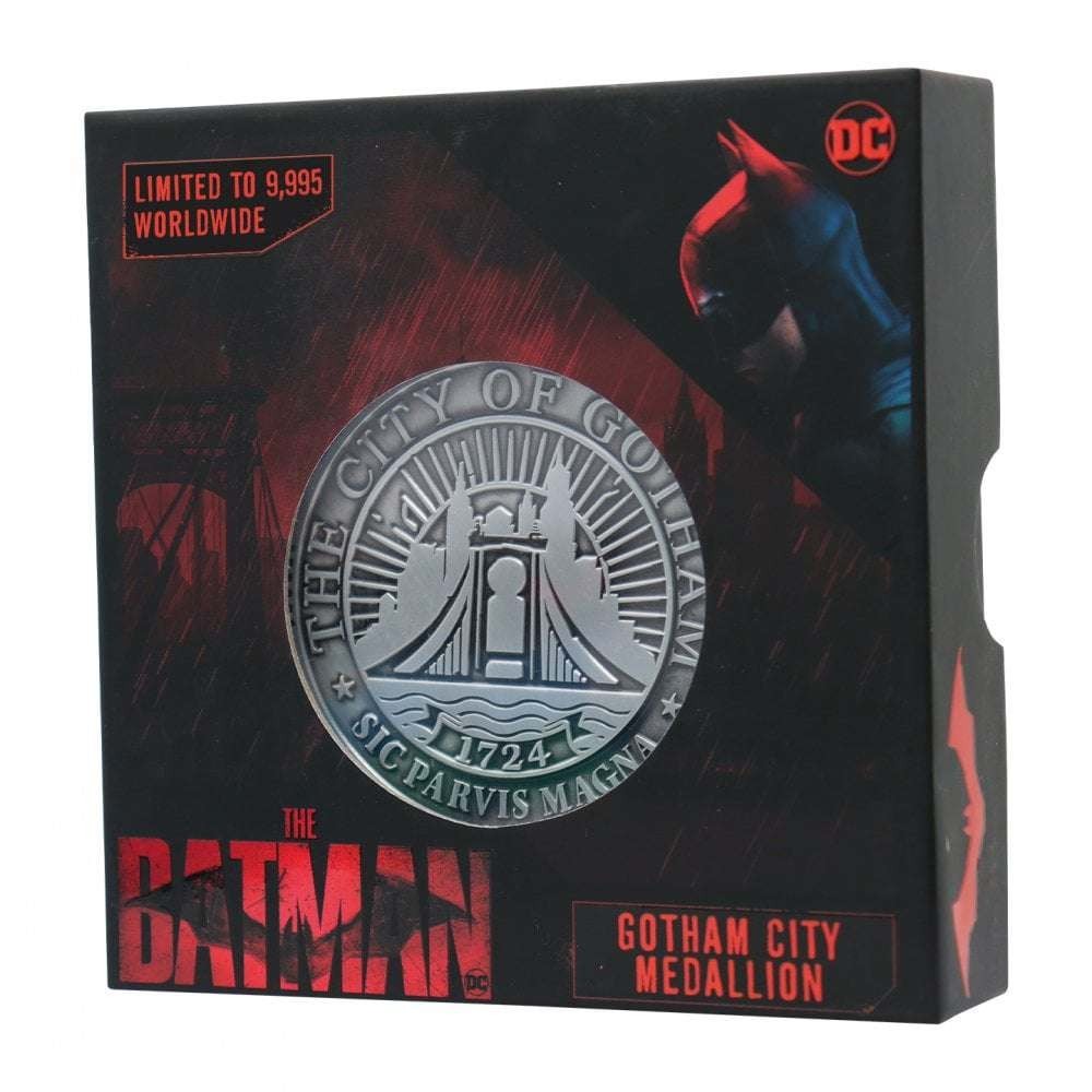 DC COMICS THE BATMAN LIMITED EDITION GOTHAM CITY MEDALLION MEDAGLIONE DA COLLEZIONE FANATTIK