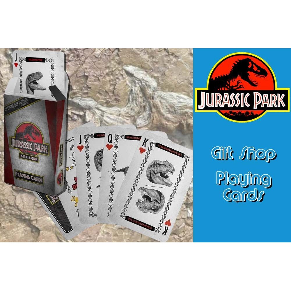 FANATTIK JURASSIC PARK PLAYING CARDS GIFT SHOP MAZZO DI CARTE