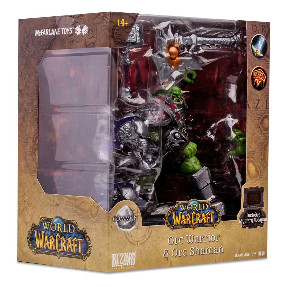 MC FARLANE WORLD OF WARCRAFT ORC WARRIOR / SHAMAN COMMON ACTION FIGURE