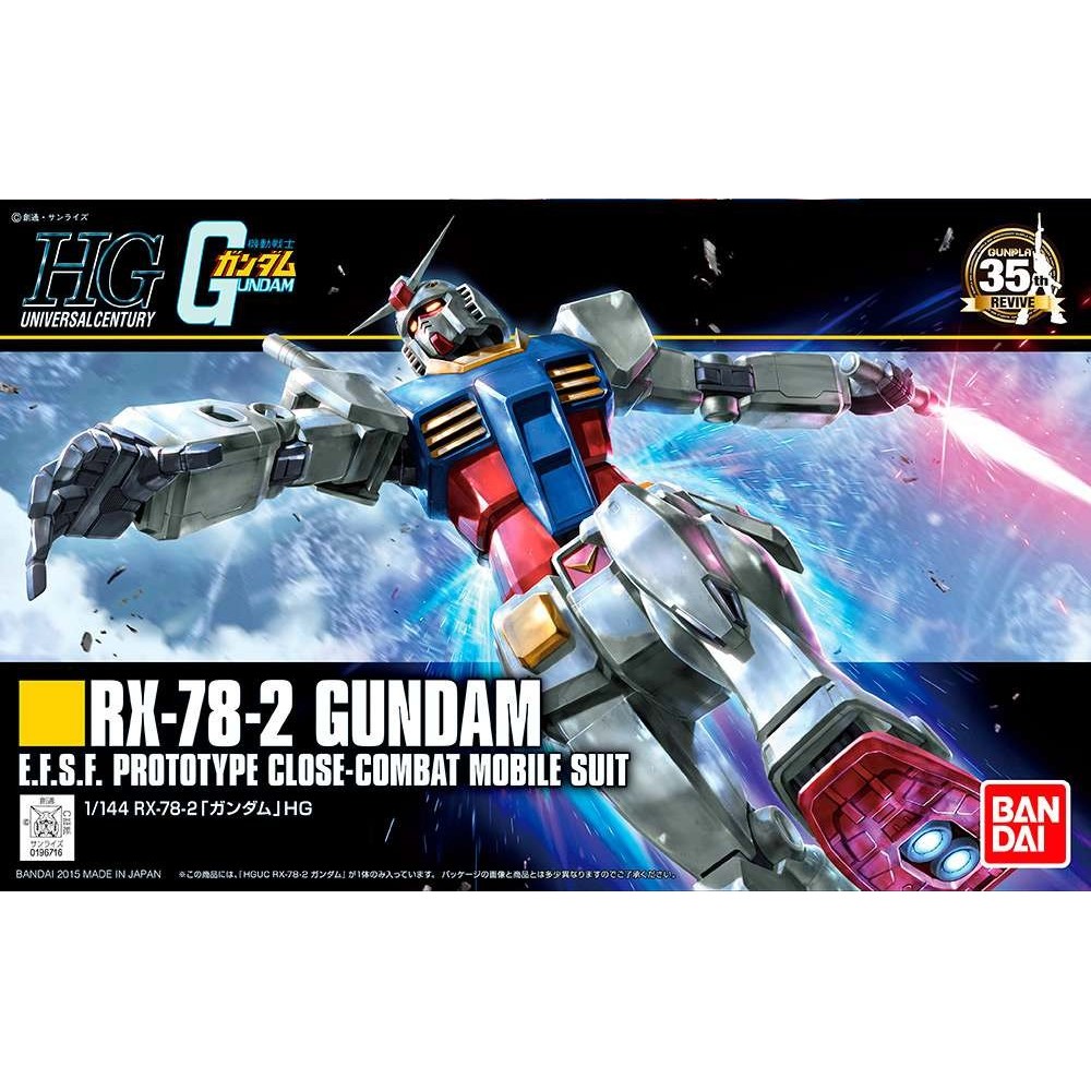 HIGH GRADE HGUC RX-78-2 GUNDAM 1/144 MODEL KIT ACTION FIGURE BANDAI