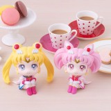 MEGAHOUSE SAILOR MOON LOOK UP SUPER SAILOR CHIBI AND SAILOR MOON LIMITED VER MINI FIGURES