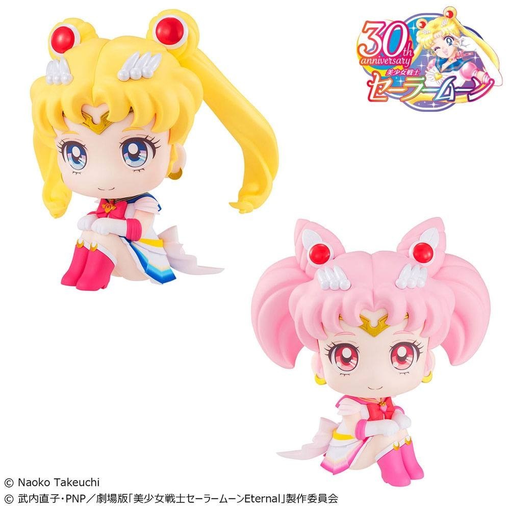 MEGAHOUSE SAILOR MOON LOOK UP SUPER SAILOR CHIBI AND SAILOR MOON LIMITED VER MINI FIGURES