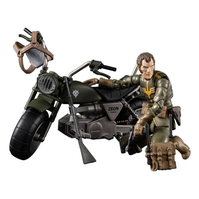MS GUNDAM ZEON PRINCIPALITY SOLDIER AND V-01 MOTORCYCLE SET ACTION FIGURE MEGAHOUSE