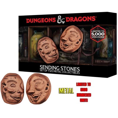DUNGEONS AND DRAGONS SENDING STONES SET OF TWWO METAL COLLECTIBLES REPLICA FANATTIK