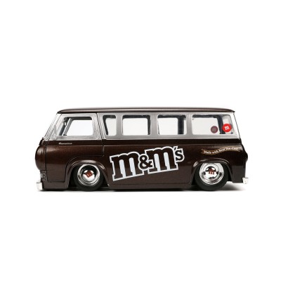 JADA TOYS M&M'S 1965 FORD ECONOLINE WITH RED FIGURE DIE CAST 1/24 MODEL