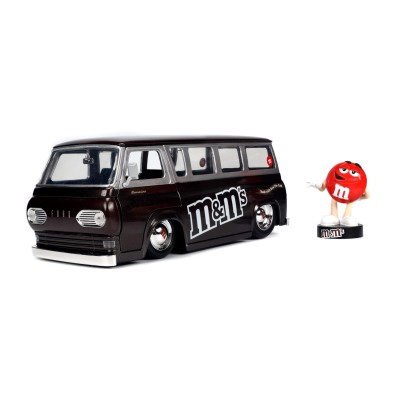 JADA TOYS M&M'S 1965 FORD ECONOLINE WITH RED FIGURE DIE CAST 1/24 MODEL