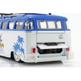 JADA TOYS MICKEY & FRIENDS VOLKSWAGEN T1 BUS WITH MICKEY MOUSE FIGURE DIE CAST 1/24 MODEL
