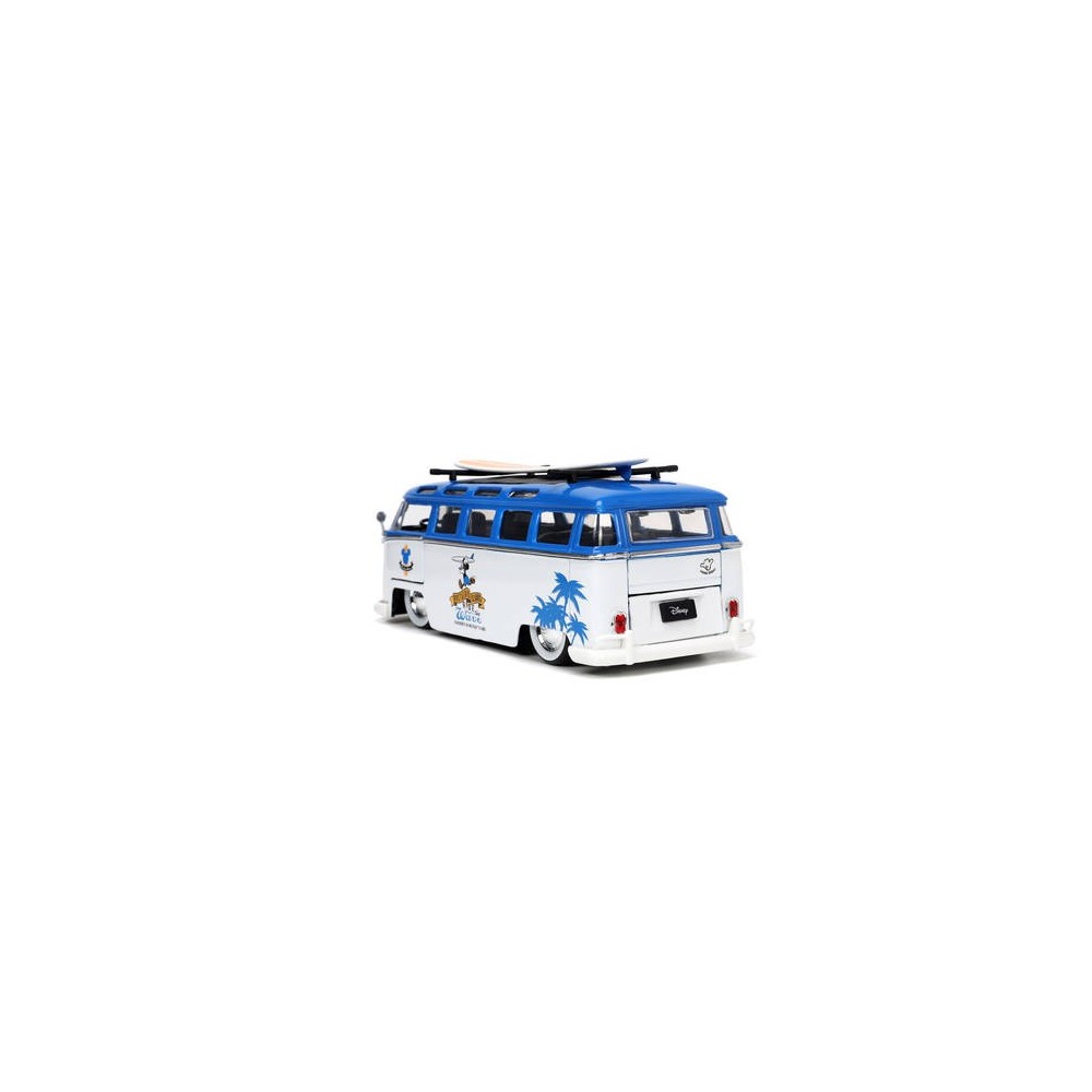 JADA TOYS MICKEY & FRIENDS VOLKSWAGEN T1 BUS WITH MICKEY MOUSE FIGURE DIE CAST 1/24 MODEL