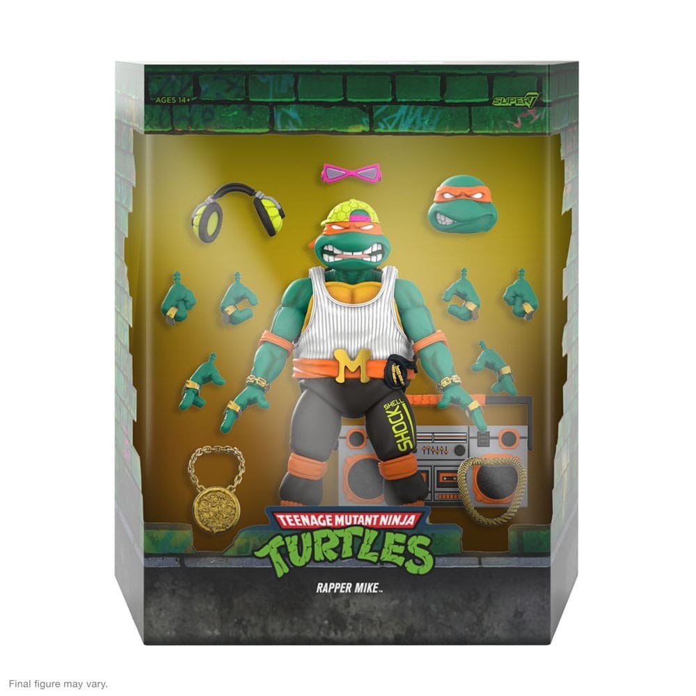SUPER7 TEENAGE MUTANT NINJA TURTLES ULTIMATE RAPPER MIKE ACTION FIGURE