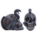 NEMESIS NOW SERPENTINE FATE GOTHIC SNAKE SKULL ORNAMENT FIGURE