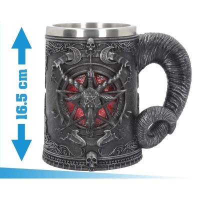 BAPHOMET TANKARD RESIN 16CM BOCCALE NEMESIS NOW