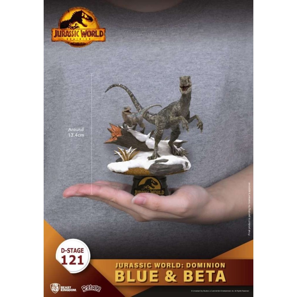 D-STAGE JURASSIC WORLD DOMINION BLUE & BETA STATUA FIGURE DIORAMA BEAST KINGDOM