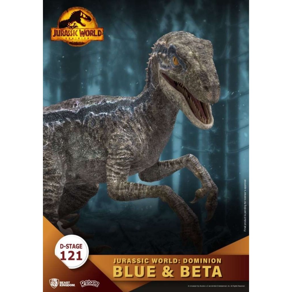 D-STAGE JURASSIC WORLD DOMINION BLUE & BETA STATUA FIGURE DIORAMA BEAST KINGDOM