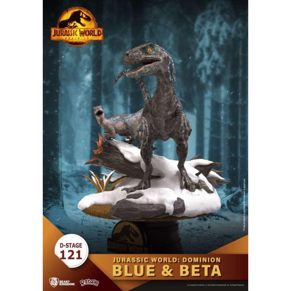D-STAGE JURASSIC WORLD DOMINION BLUE & BETA STATUA FIGURE DIORAMA BEAST KINGDOM