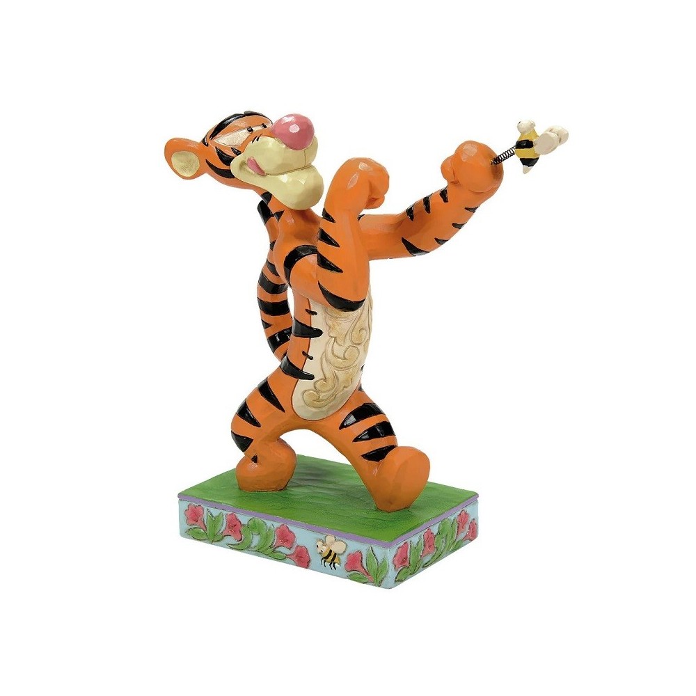 ENESCO WINNIE THE POOH TIGGER FIGHTING BEE STATUE FIGURE