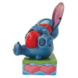 ENESCO LILO AND STITCH STITCH HUGGING HEART STATUE FIGURE