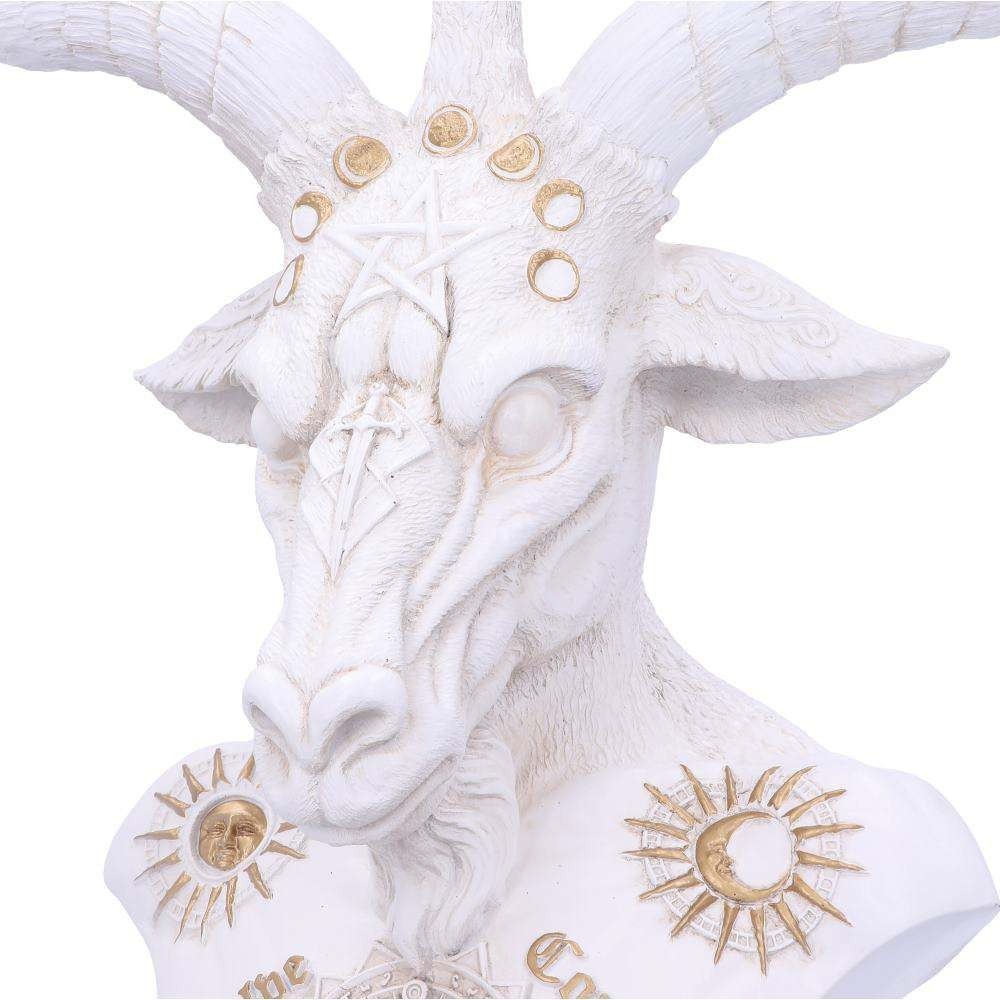 WHITE BAPHOMET BUST FIGURE NEMESIS NOW