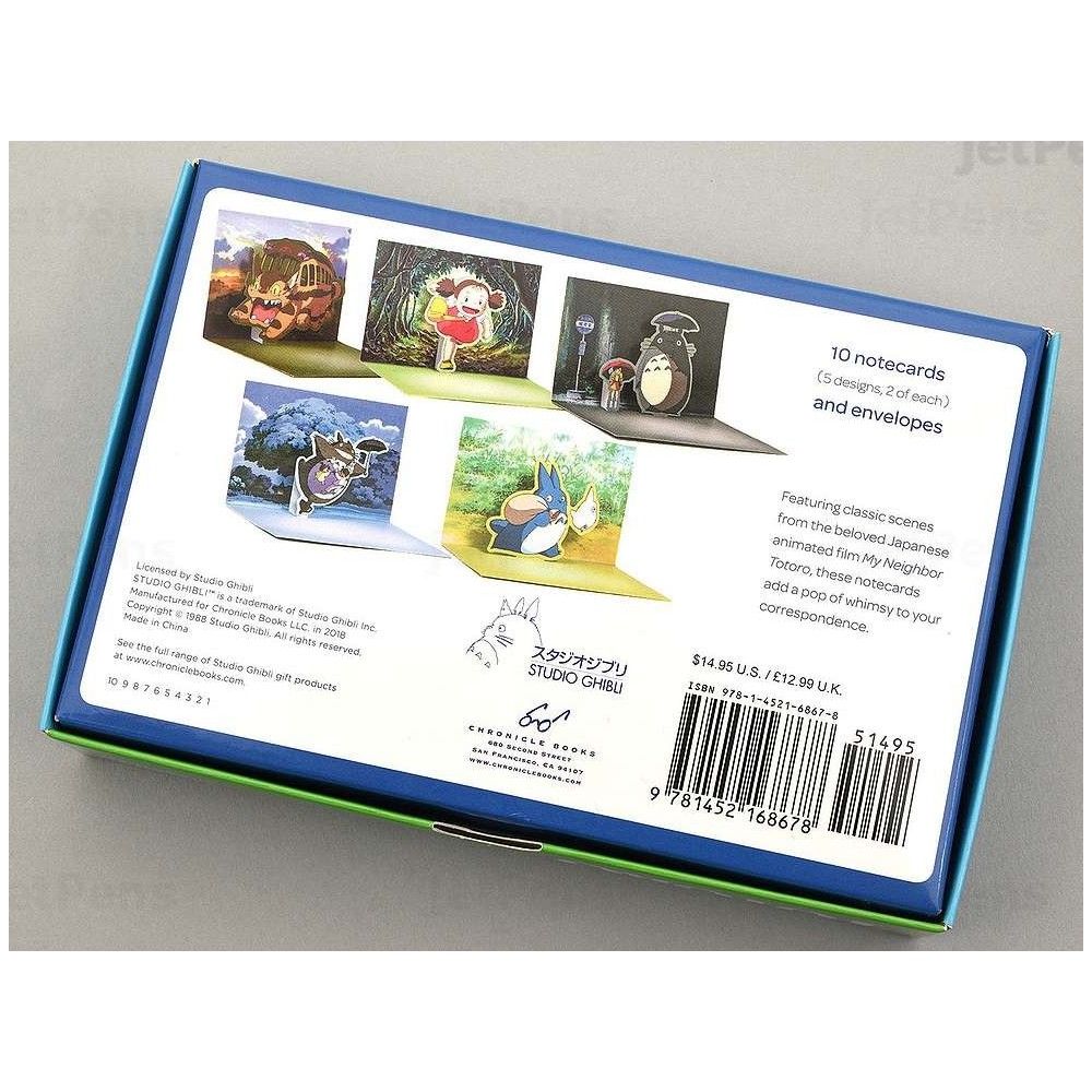 MY NEIGHBOR TOTORO 10 POP-UP NOTECARDS AND ENVELOPES SET 10 CARTOLINE POP-UP STUDIO GHIBLI