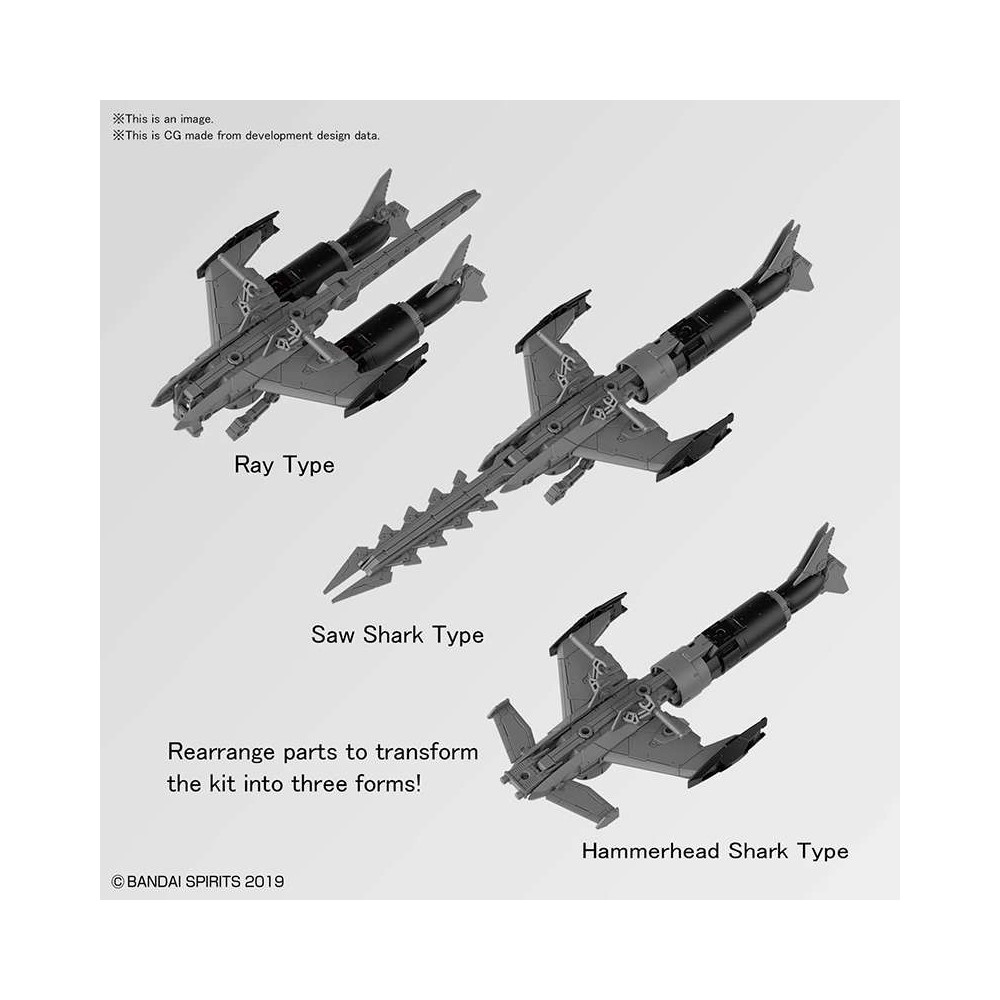 30MM EXTENDED ARMAMENT VEHICLE ATTACK SUBMARINE VER. MODEL KIT BANDAI